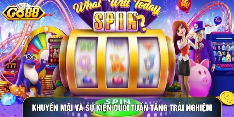 Khuyến mãi và sự kiện cuối tuần giúp tăng trải nghiệm và cơ hội thắng Khuyến mãi và sự kiện cuối tuần giúp tăng trải nghiệm và cơ hội thắng
